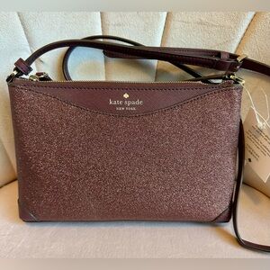 kate spade Glitter Crossbody Bag in Burgundy - NWT
